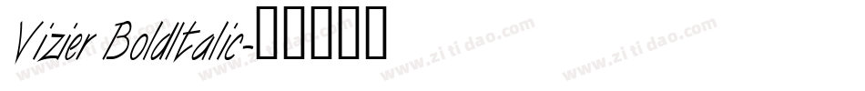Vizier BoldItalic字体转换